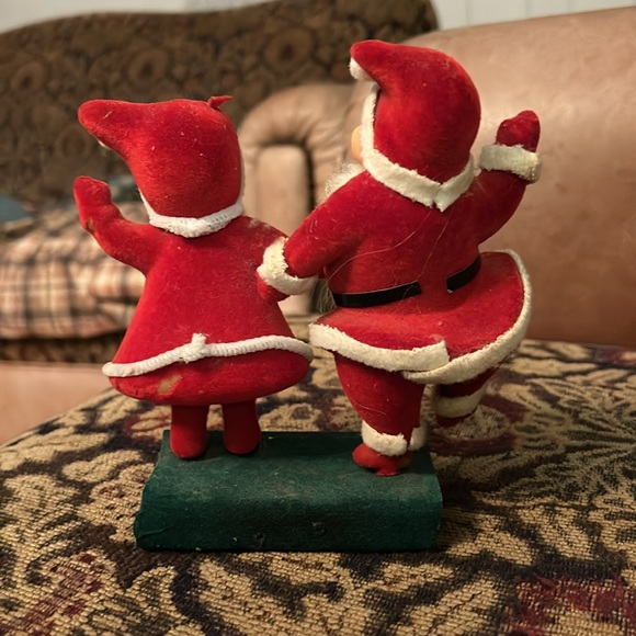 vtg Santa and Misses Clause plastic figurines 1960’s japan - Picture 4 of 6